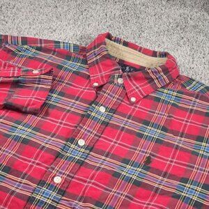 Ralph Lauren Shirt Mens‎ Large Plaid Preppy Career Button Pony Office Thick